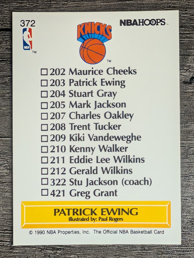 1990-91 Hoops #372 Patrick Ewing TC