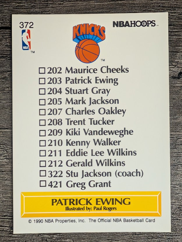 1990-91 Hoops #372 Patrick Ewing TC