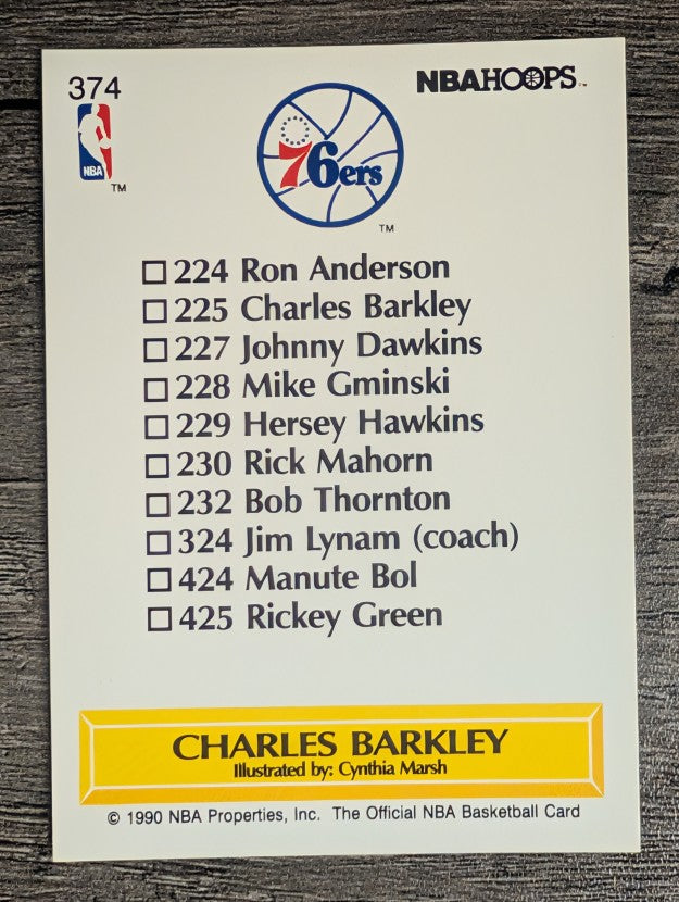 1990-91 Hoops #374 Charles Barkley TC