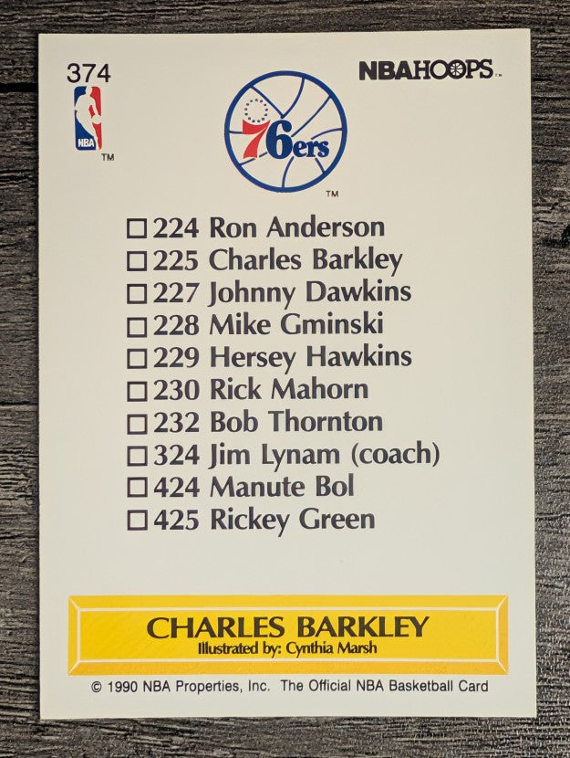 1990-91 Hoops #374 Charles Barkley TC