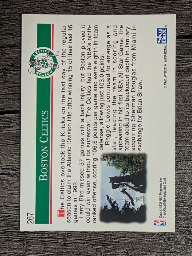 1992-93 Hoops #267 Boston Celtics TC
