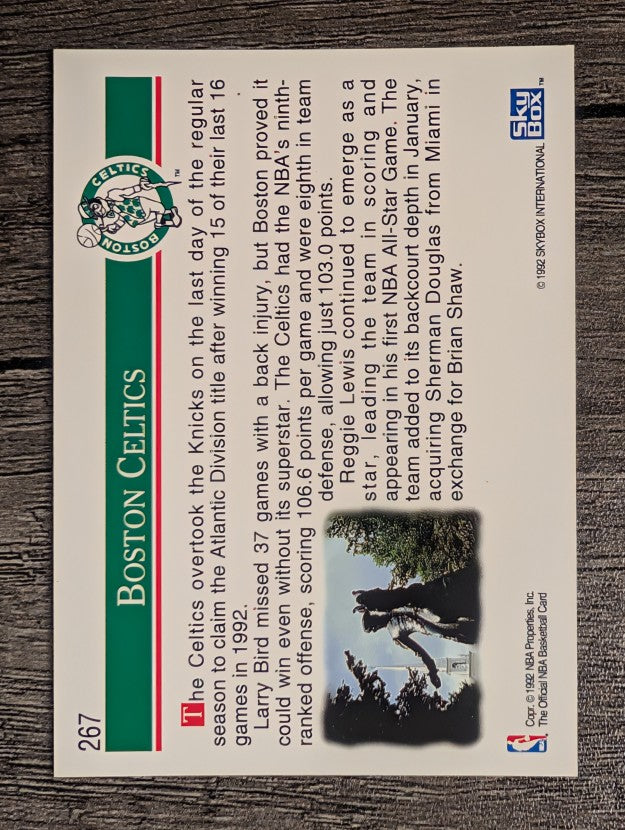 1992-93 Hoops #267 Boston Celtics TC
