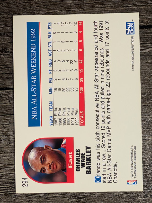 1992-93 Hoops #294 Charles Barkley AS