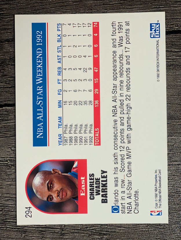 1992-93 Hoops #294 Charles Barkley AS