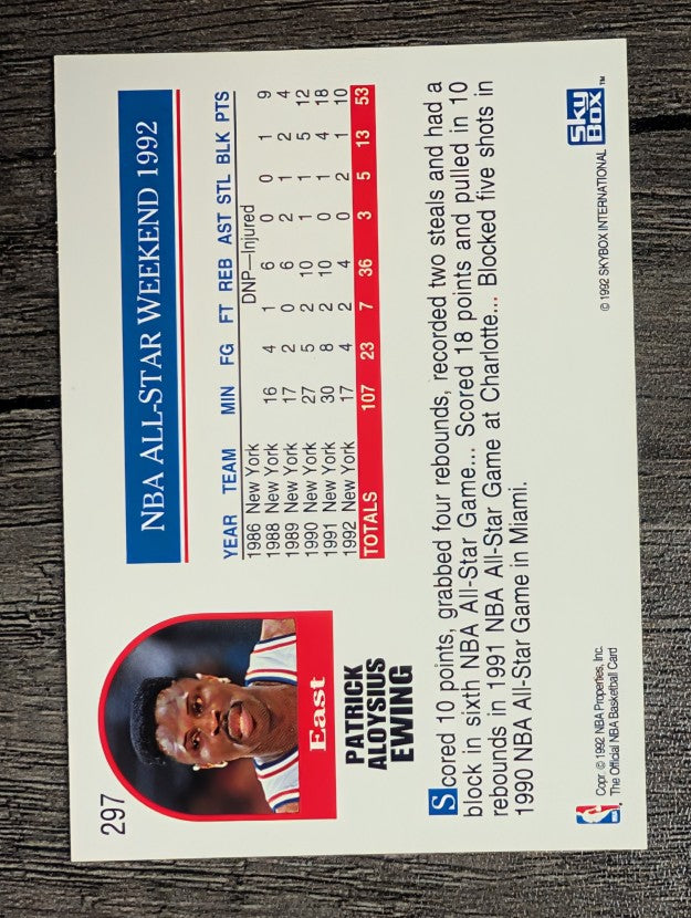 1992-93 Hoops #297 Patrick Ewing AS