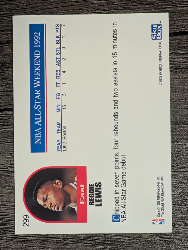 1992-93 Hoops #299 Reggie Lewis AS