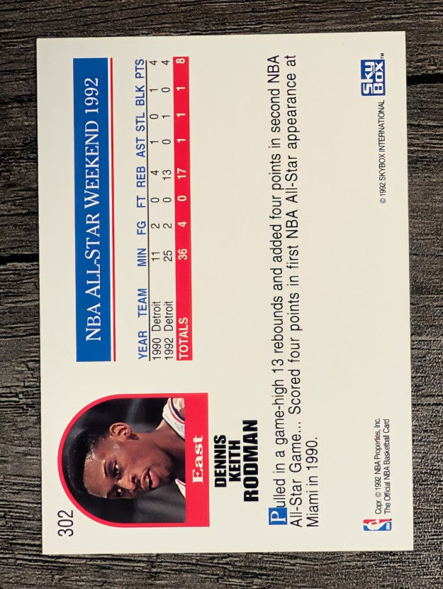 1992-93 Hoops #302 Dennis Rodman AS