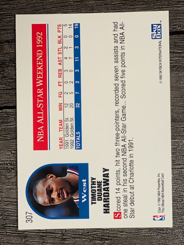 1992-93 Hoops #307 Tim Hardaway AS