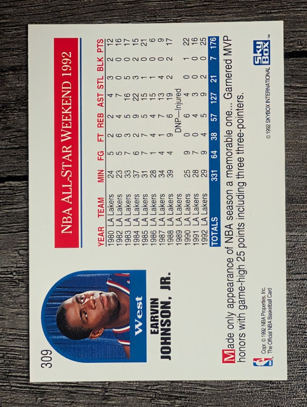1992-93 Hoops #309 Magic Johnson AS