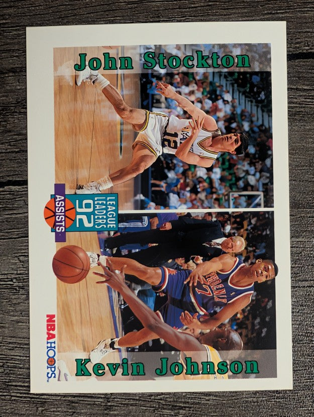 1992-93 Hoops #326 Assists League Leaders/John Stockton/Kevin Johnson