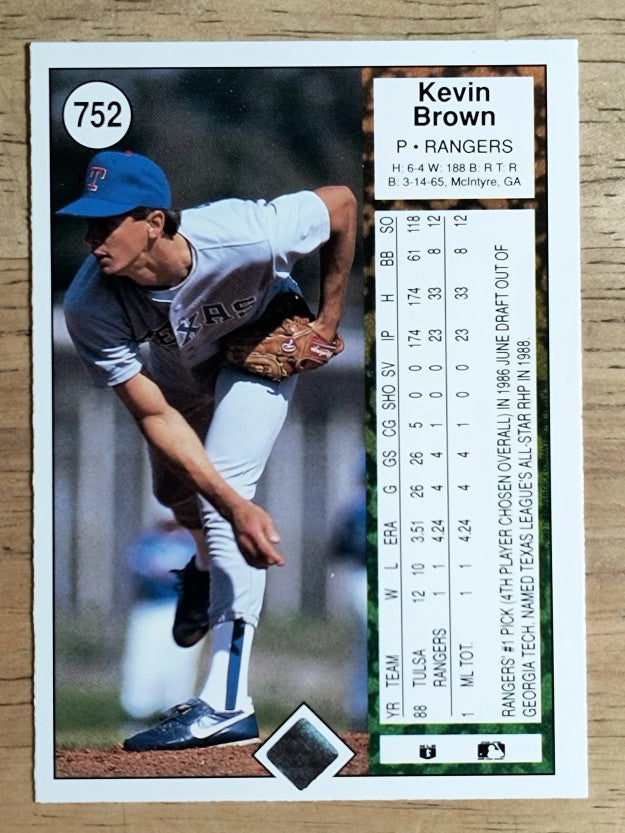1989 Upper Deck #752 Kevin Brown