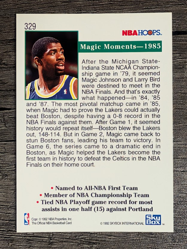 1992-93 Hoops #329 Magic Moments 1985 (NM)