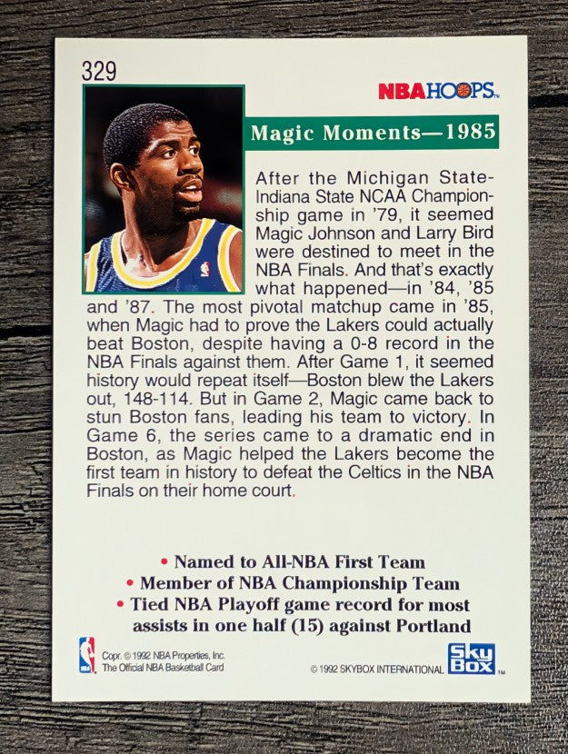 1992-93 Hoops #329 Magic Moments 1985