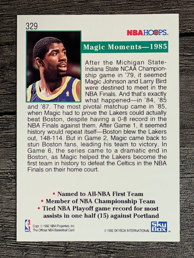 1992-93 Hoops #329 Magic Moments 1985