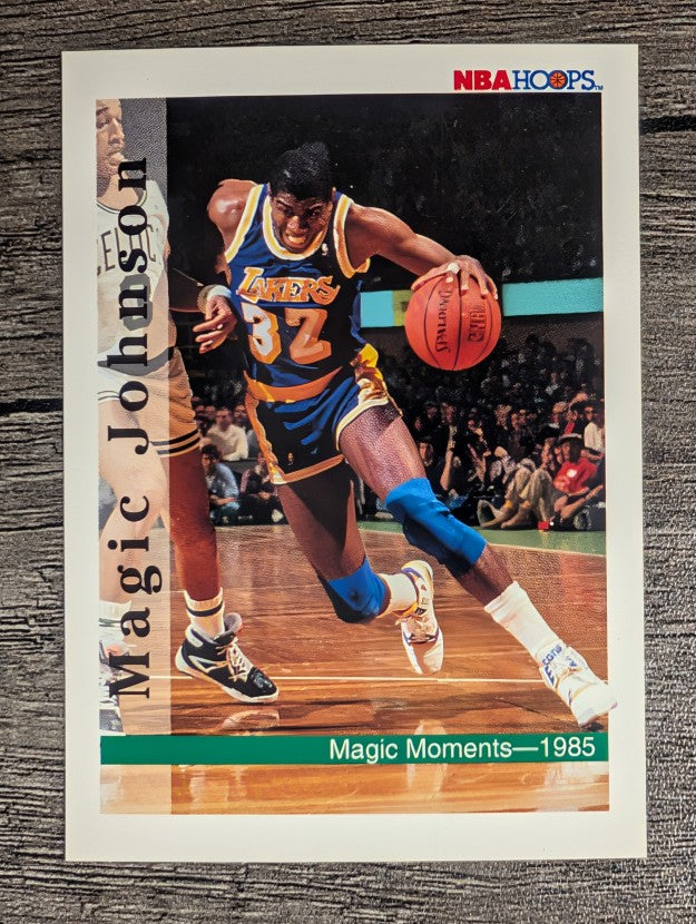 1992-93 Hoops #329 Magic Moments 1985 (EXMT)