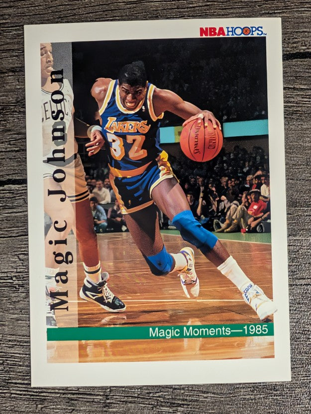 1992-93 Hoops #329 Magic Moments 1985 (EXMT)