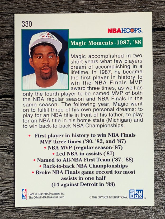 1992-93 Hoops #330 Magic Moments 87 and 88