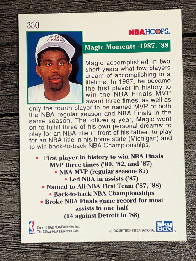 1992-93 Hoops #330 Magic Moments 87 and 88 (NM)
