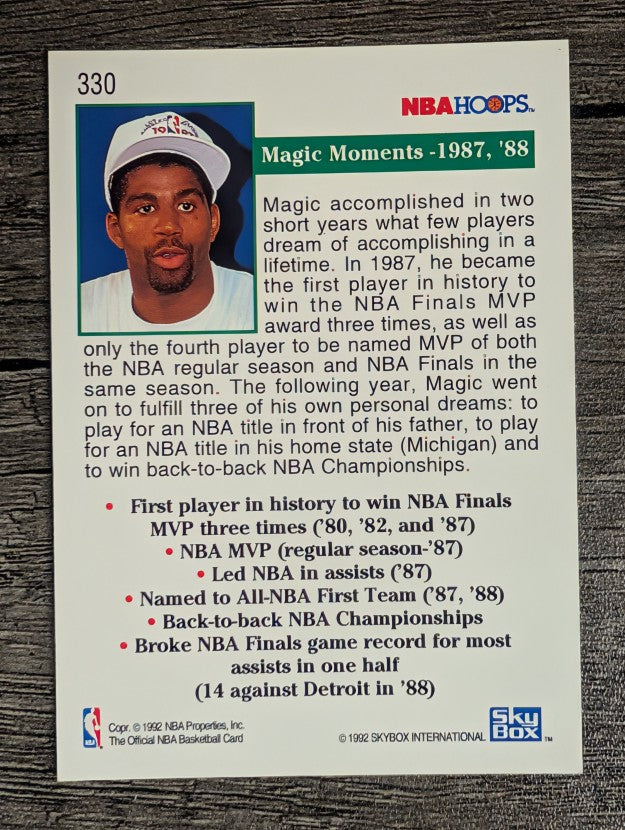 1992-93 Hoops #330 Magic Moments 87 and 88 (NM)