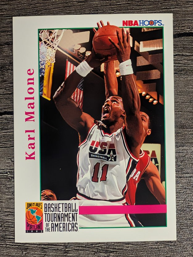 1992-93 Hoops #343 Karl Malone USA (NM)