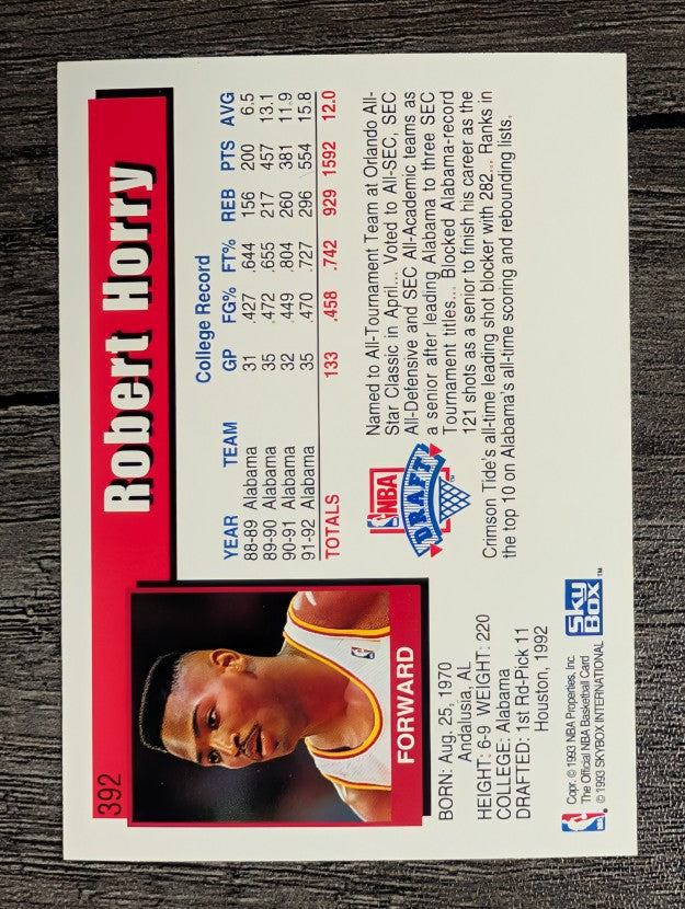 1992-93 Hoops #392 Robert Horry RC (NM)