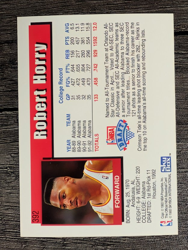 1992-93 Hoops #392 Robert Horry RC