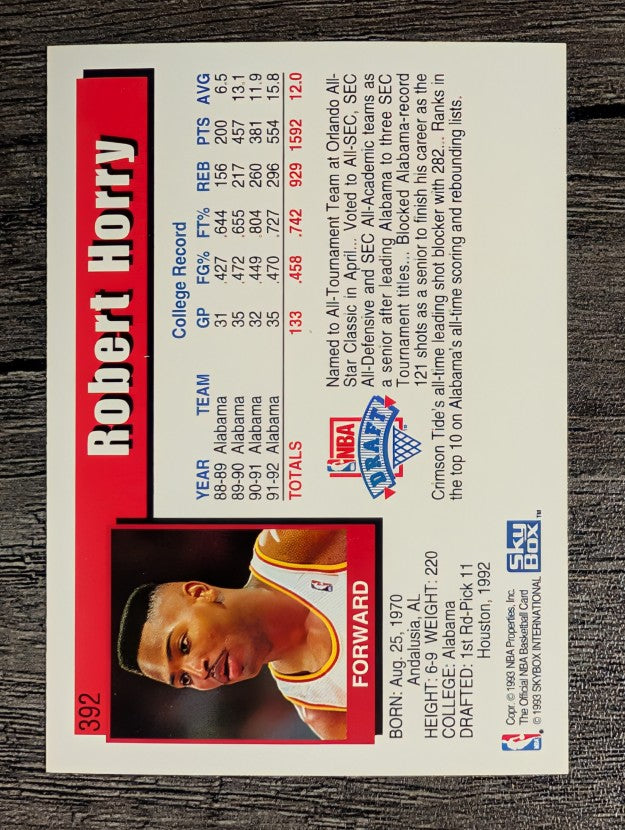 1992-93 Hoops #392 Robert Horry RC