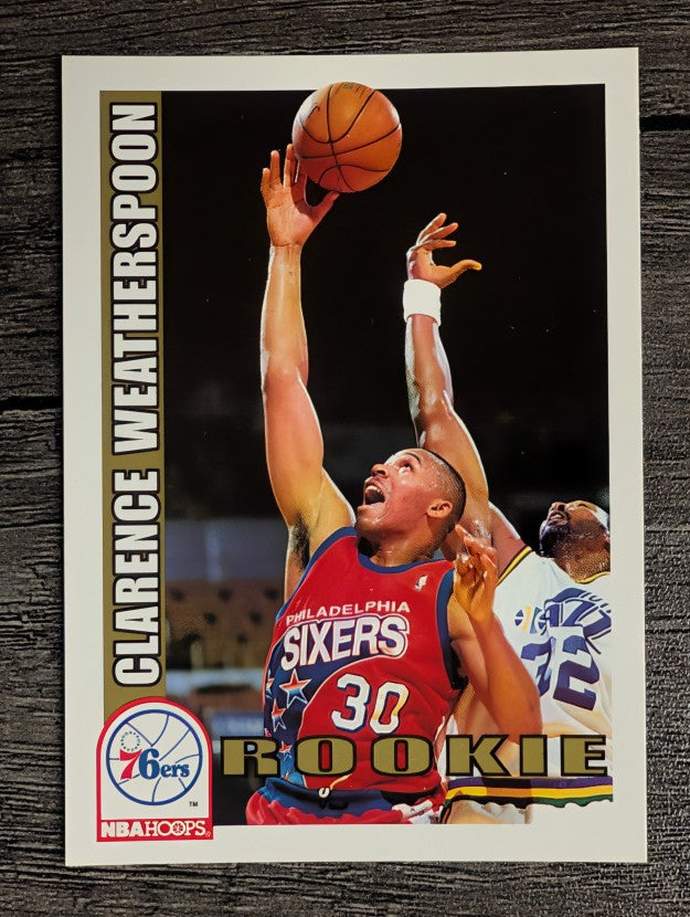 1992-93 Hoops #449 Clarence Weatherspoon RC