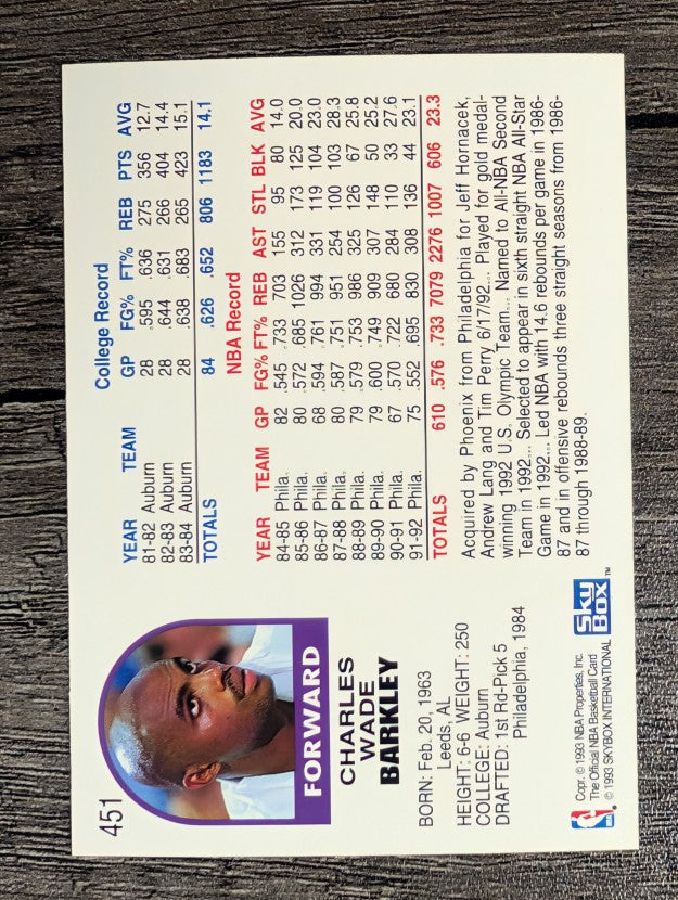 1992-93 Hoops #451 Charles Barkley