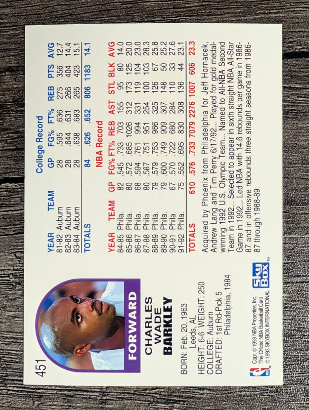 1992-93 Hoops #451 Charles Barkley
