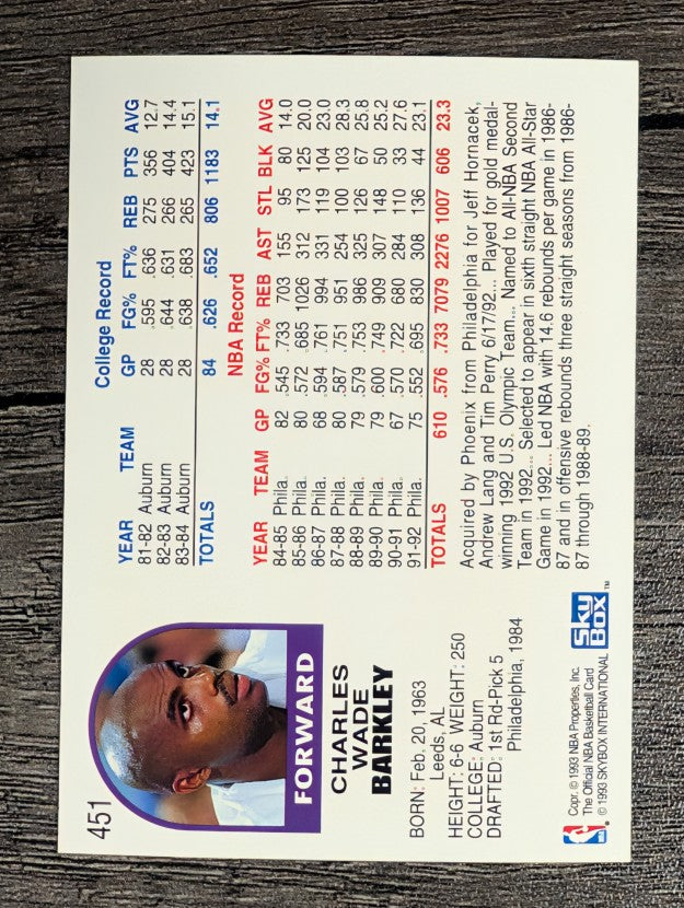 1992-93 Hoops #451 Charles Barkley