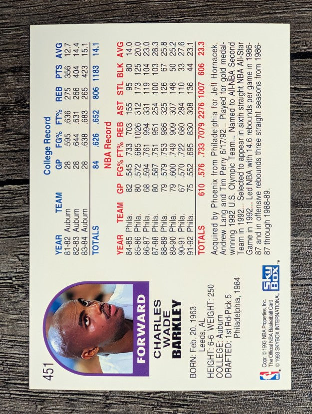 1992-93 Hoops #451 Charles Barkley