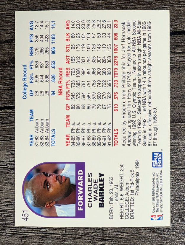 1992-93 Hoops #451 Charles Barkley