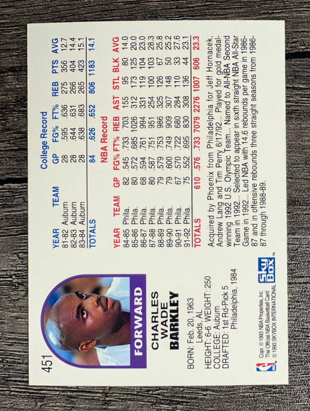 1992-93 Hoops #451 Charles Barkley