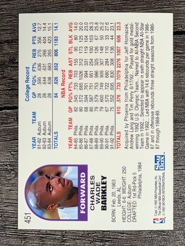 1992-93 Hoops #451 Charles Barkley