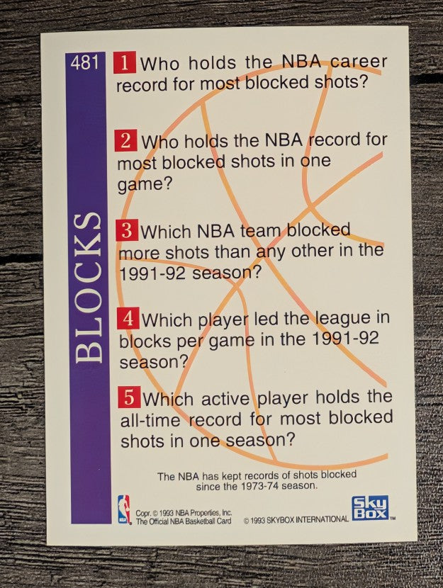 1992-93 Hoops #481 David Robinson TRV
