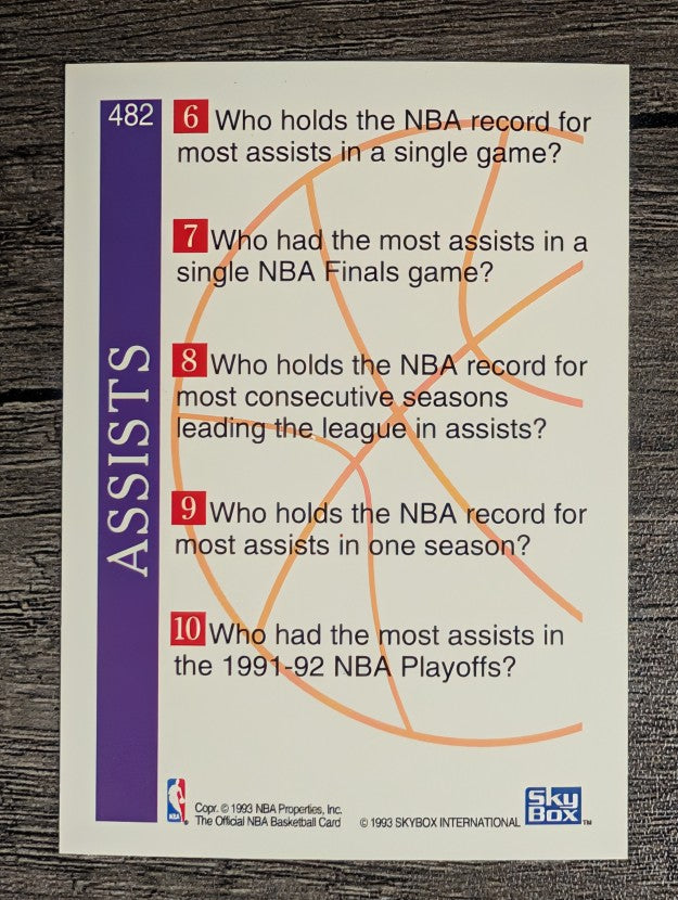 1992-93 Hoops #482 Magic Johnson TRV