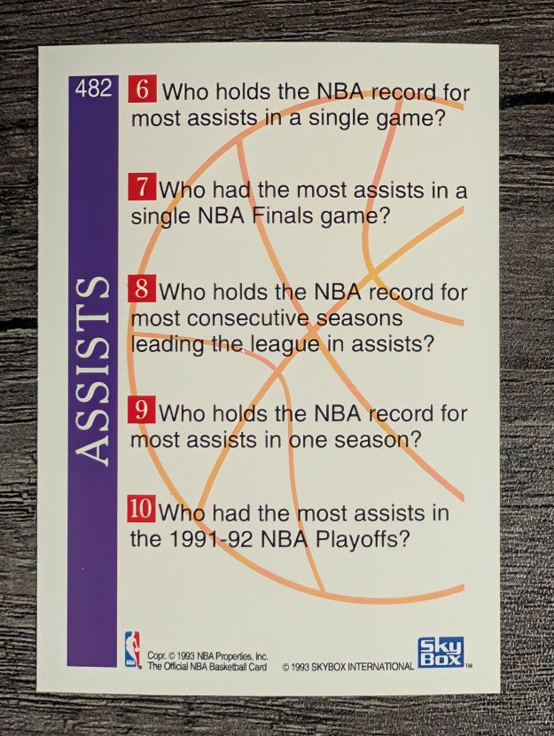 1992-93 Hoops #482 Magic Johnson TRV