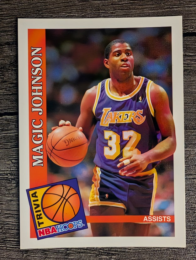 1992-93 Hoops #482 Magic Johnson TRV (NM)