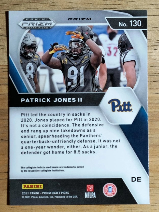 2021 Panini Prizm Draft Picks Prizms Red White and Blue #130 Patrick Jones II