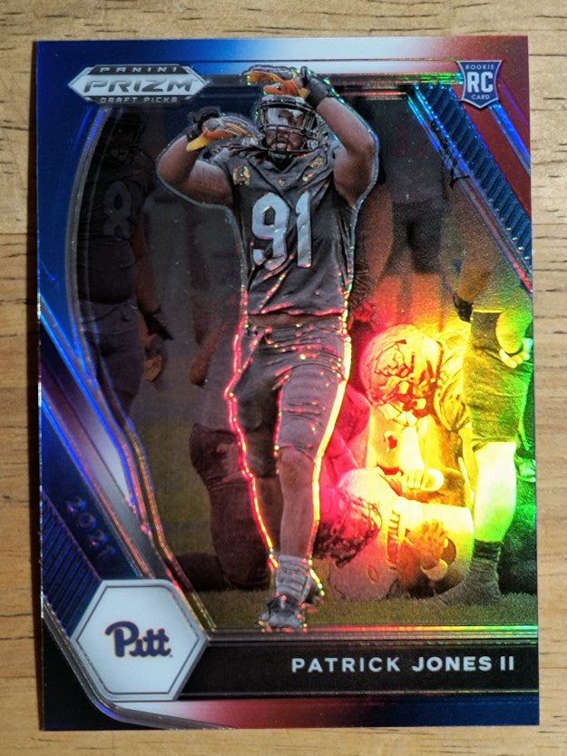 2021 Panini Prizm Draft Picks Prizms Red White and Blue #130 Patrick Jones II