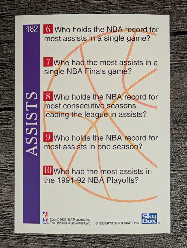 1992-93 Hoops #482 Magic Johnson TRV