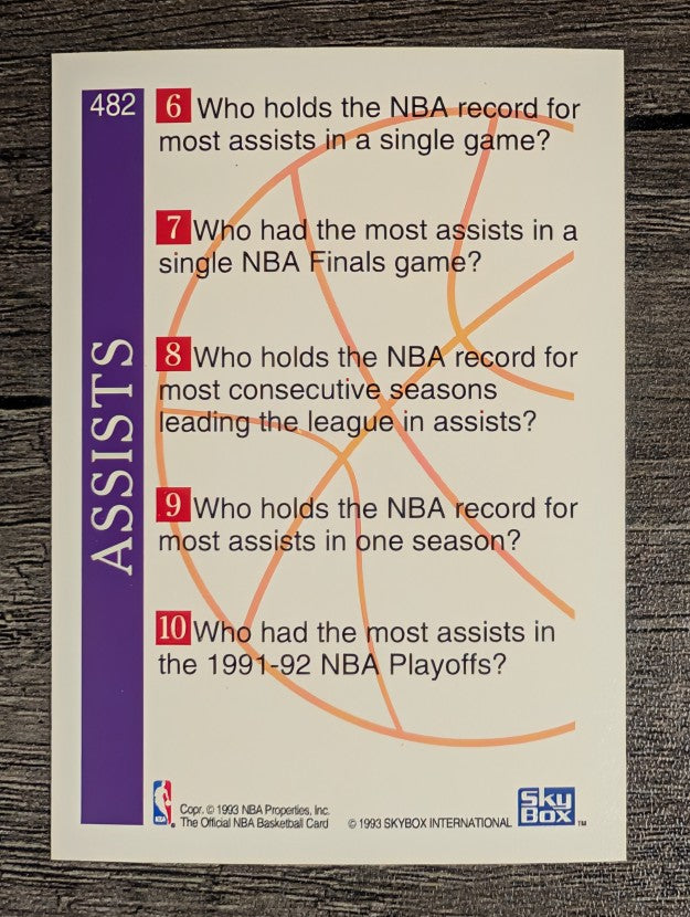 1992-93 Hoops #482 Magic Johnson TRV