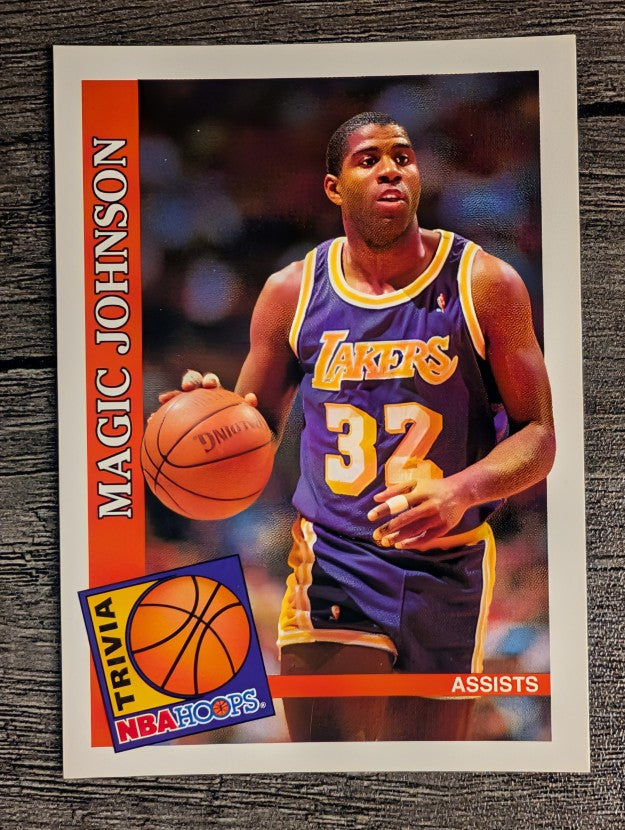 1992-93 Hoops #482 Magic Johnson TRV (NM)