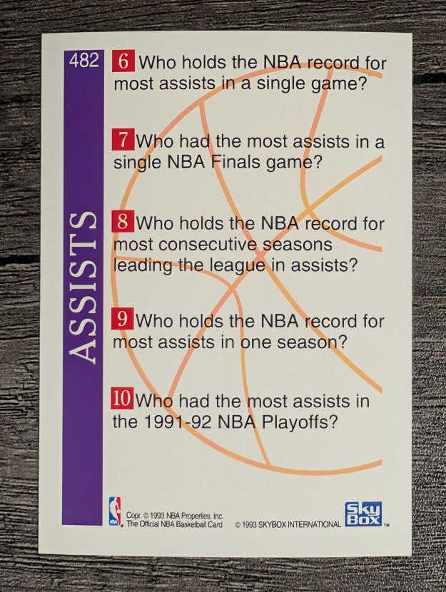 1992-93 Hoops #482 Magic Johnson TRV