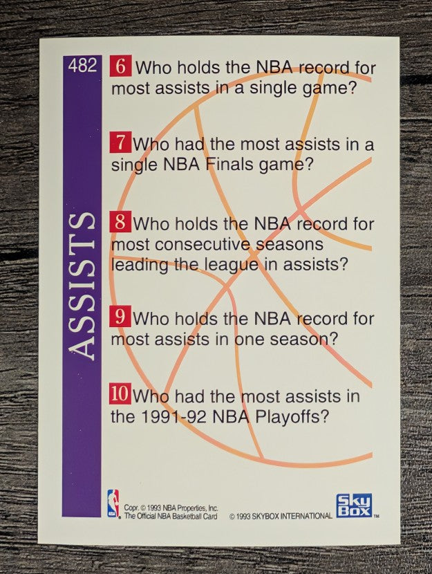 1992-93 Hoops #482 Magic Johnson TRV (NM)
