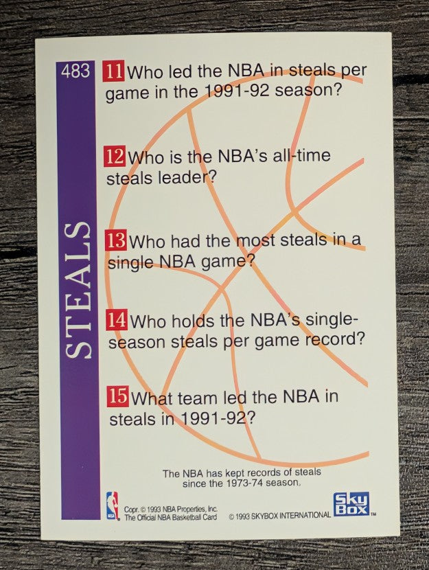 1992-93 Hoops #483 John Stockton TRV (NM)