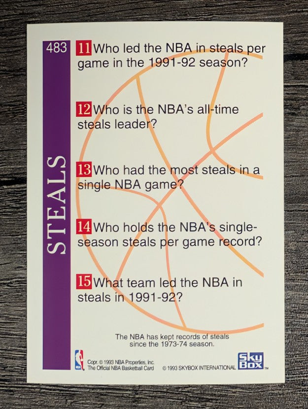 1992-93 Hoops #483 John Stockton TRV (NM)