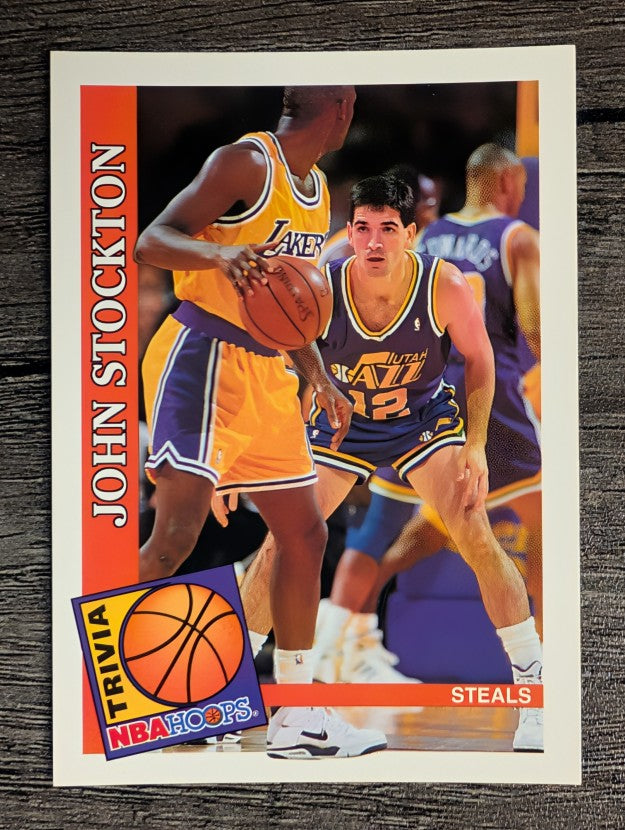 1992-93 Hoops #483 John Stockton TRV (NM)