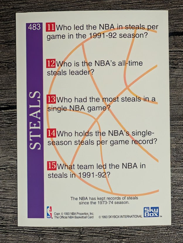 1992-93 Hoops #483 John Stockton TRV (NM)